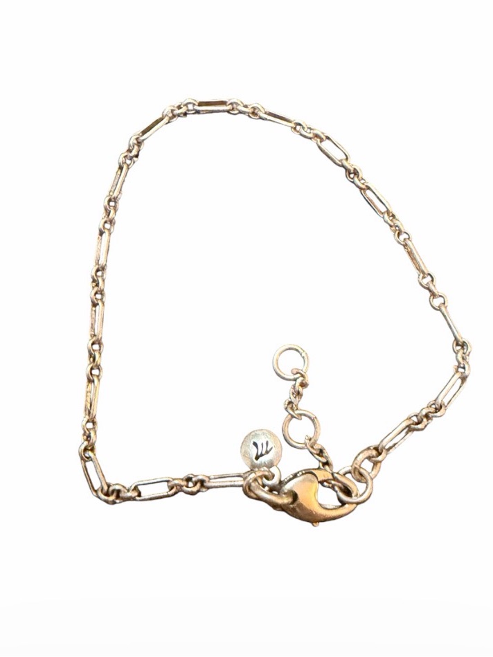 Madewell Silver Tone Paperclip Chain BraceletPreowned